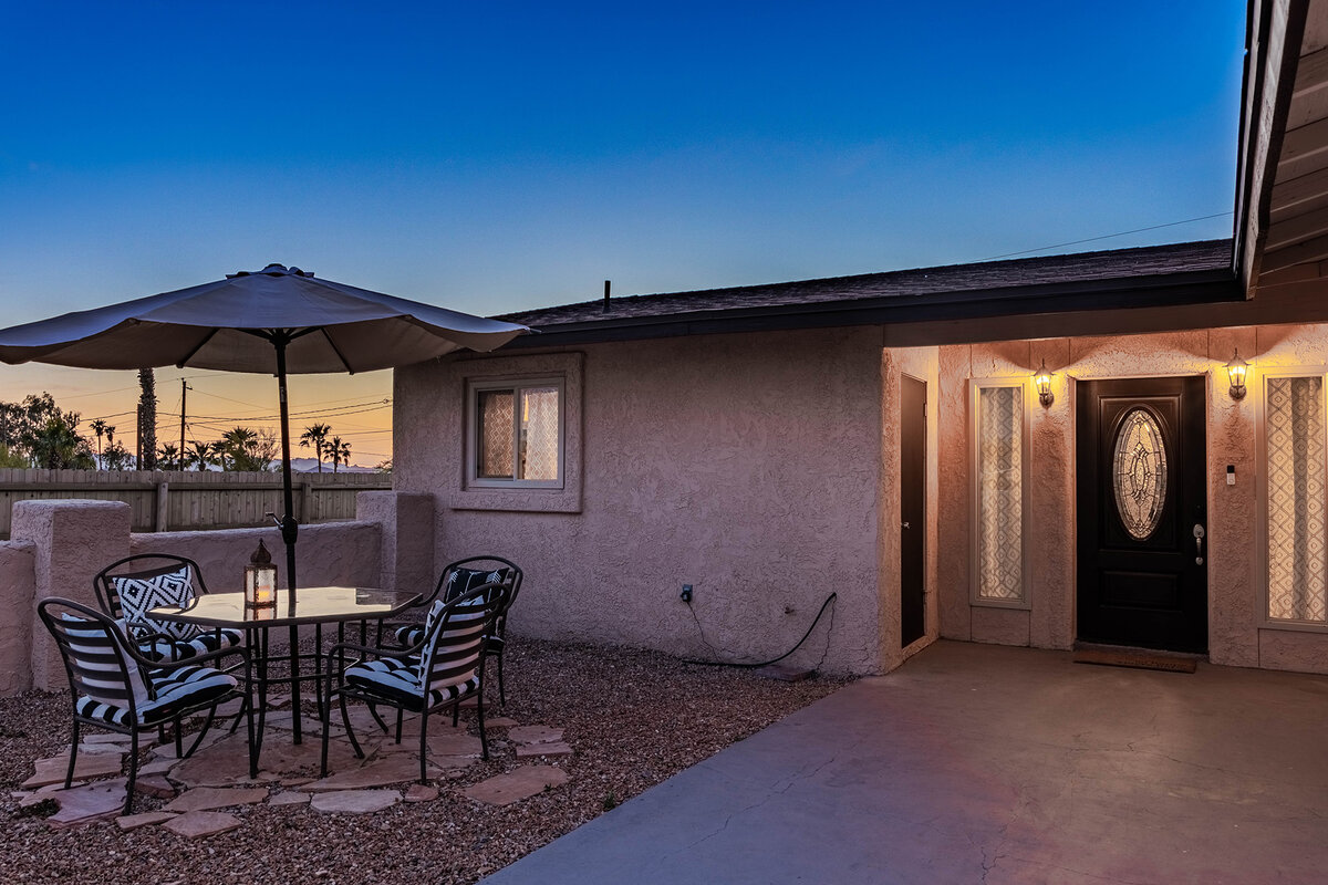 Front entrance of house