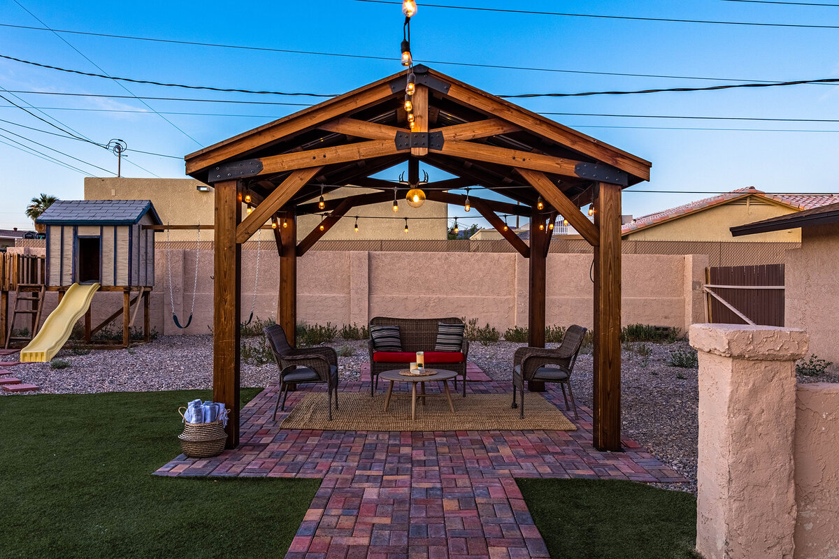 Gazebo at golden hour